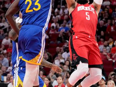 Hield scores 27 points, Warriors outlast Rockets 127-121 in OT after squandering big lead