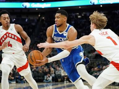 Antetokounmpo scores 35 to lead Bucks past Raptors 130-112