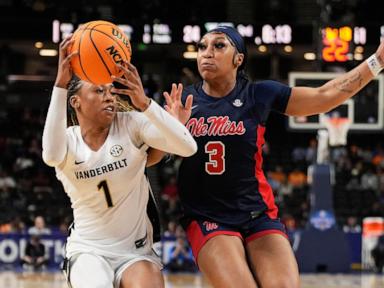 No. 24 Ole Miss builds a 32-point lead and holds on to beat No. 5 Vanderbilt 89-78 in SEC Tournament