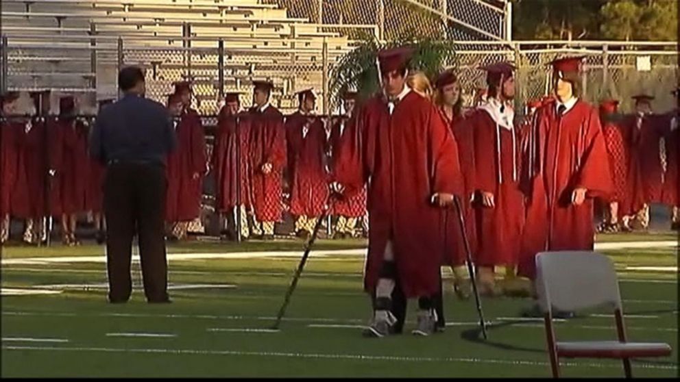 VIDEO: Paralyzed Teen Crosses Stage at Graduation