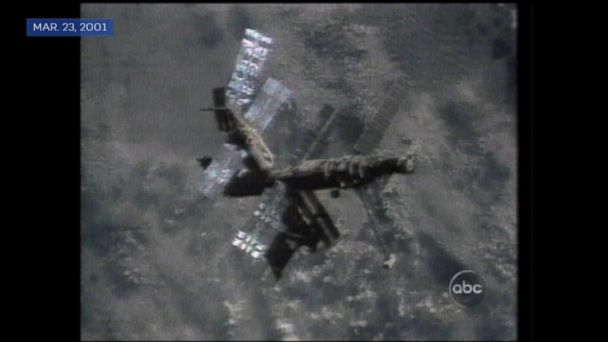 Video Archival Video Mir Space Station Returns To Earth Abc News 