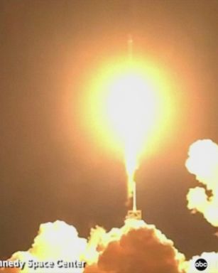 VIDEO: Video shows SpaceX Falcon 9 rocket launching a communications satellite from Kennedy Space Station days after high winds delayed the launch.