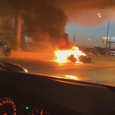 VIDEO: Another Tesla bursts into flames after crash