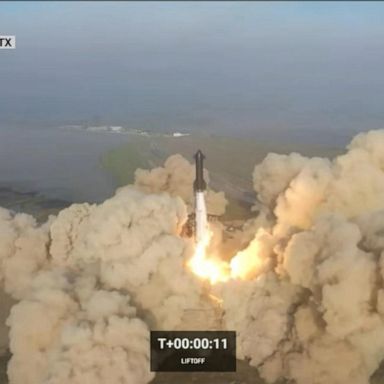 SpaceX Starship rocket launches into space