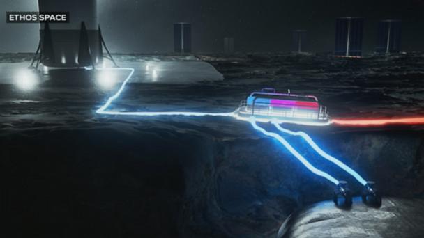 Building space ports and data centers on the moon