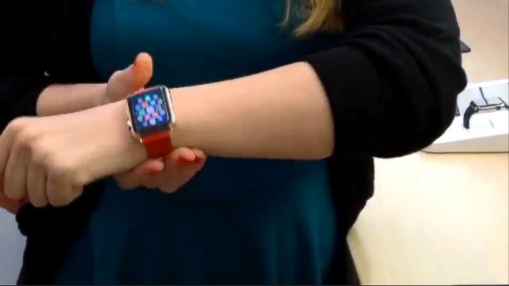 PHOTO: Apple Watch fittings and preorders begin today. ABC News' Technology Editor, Alyssa Newcomb, checked out the $17,000 Apple Watch Edition.