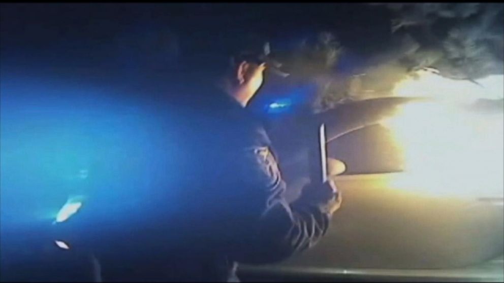 This still image from video released this week shows Okaloosa County Sheriff deputies arriving on the scene of a vehicle fire on Christmas Day, 2014.