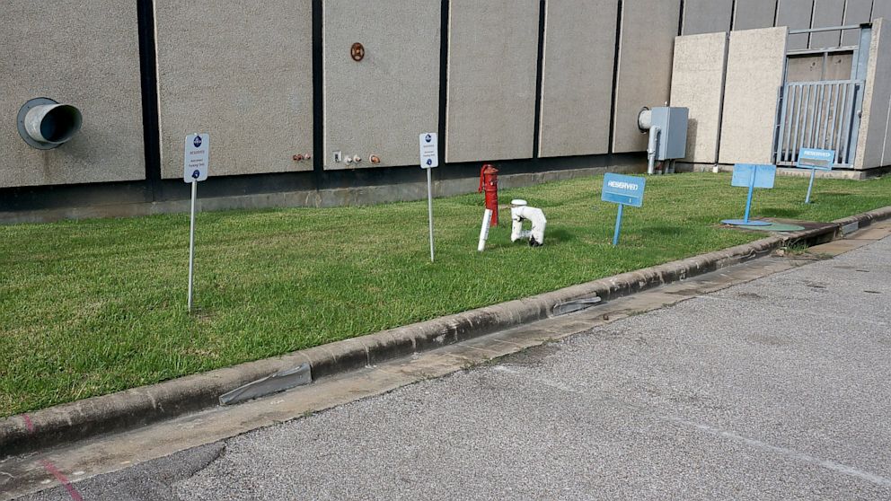 The astronaut parking lot at the Johnson Space Center was empty today because NASA furloughed many of its employees.