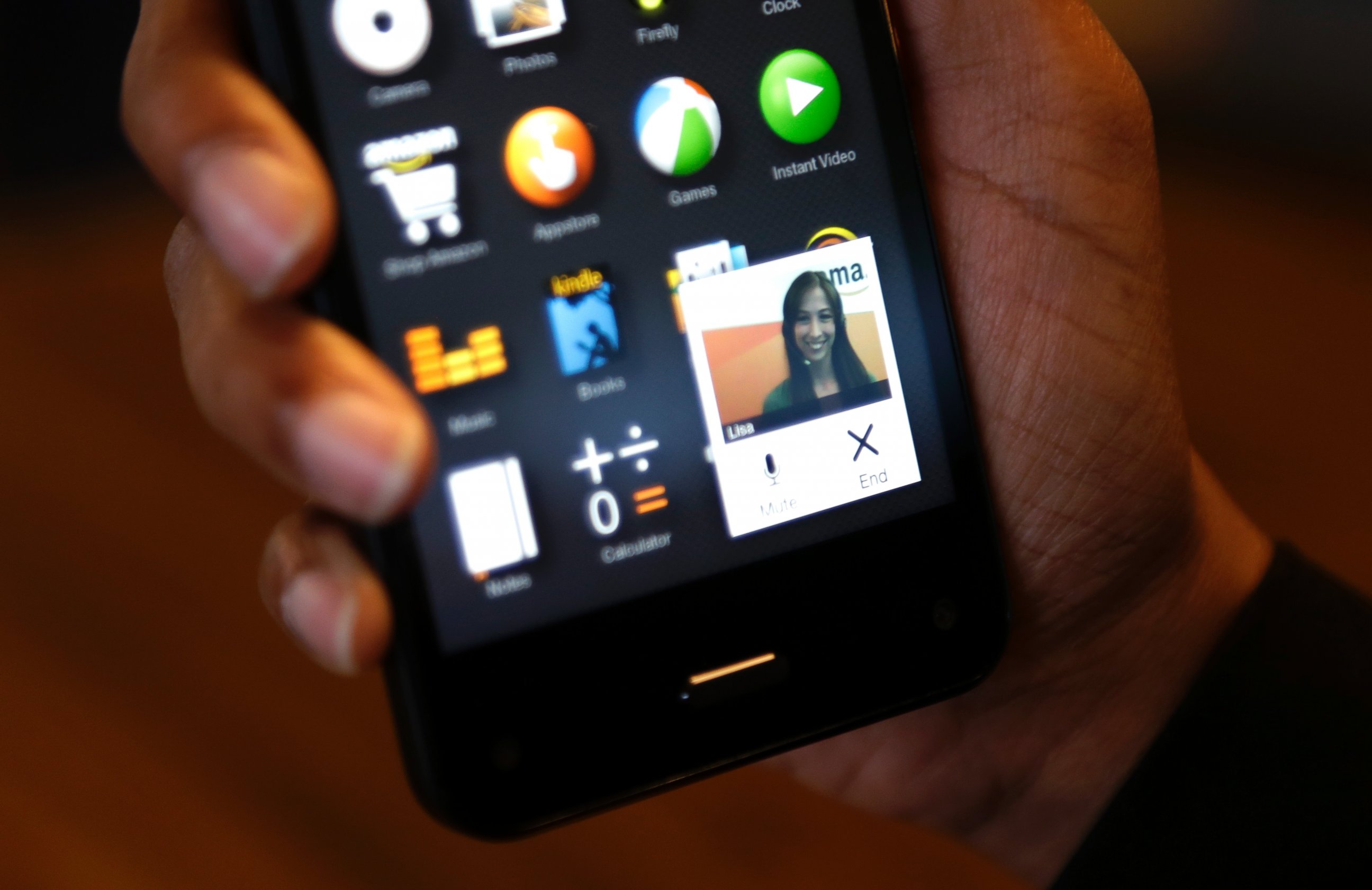 PHOTO: The Amazon "Mayday" customer service app, which provides a direct link to a live Amazon tech support worker, is demonstrated on the Amazon Fire Phone in Seattle on June 18, 2014. 