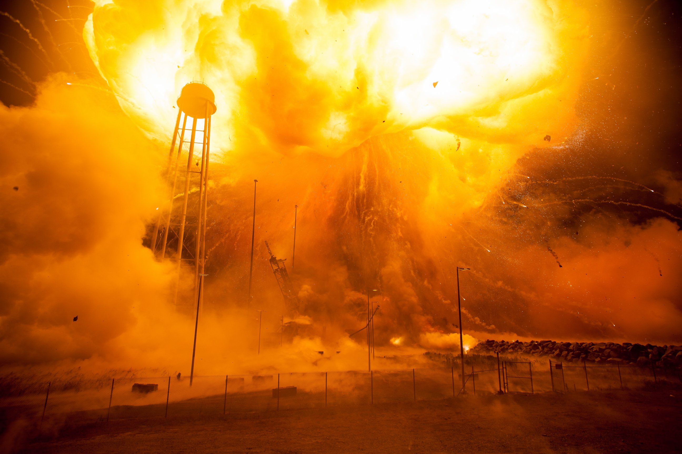 PHOTO: This Oct. 28, 2014 photo provided by NASA shows the Orbital Antares rocket, after it suffered a catastrophic anomaly moments after launch at NASA'?s Wallops Flight Facility in Virginia. 