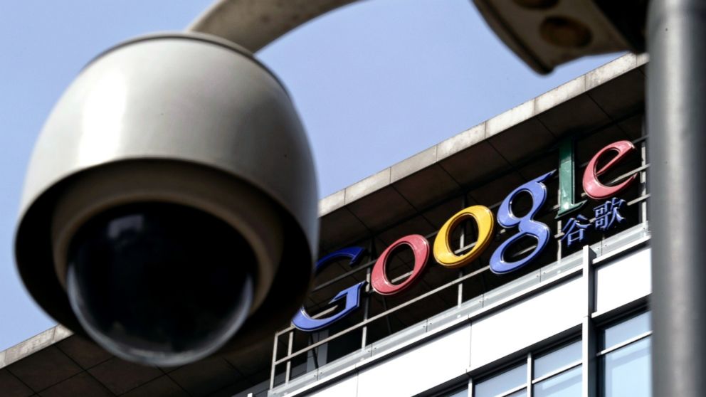 A surveillance camera is seen in front of the Google China headquarters in Beijing in this March 23, 2010 file photo.