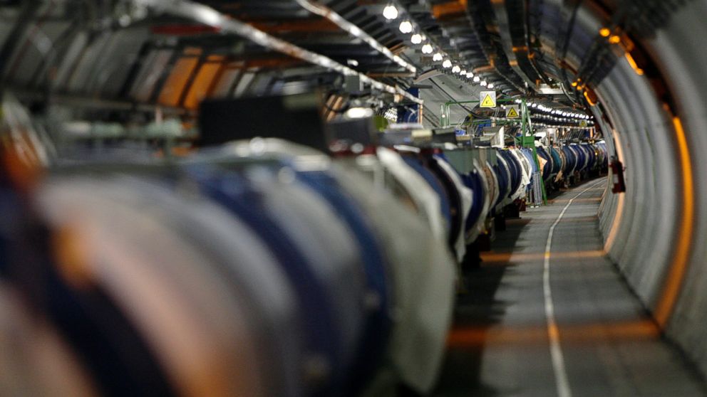 PHOTO: A May 31, 2007 file photo shows the the LHC (large hadron collider) in its tunnel at CERN
