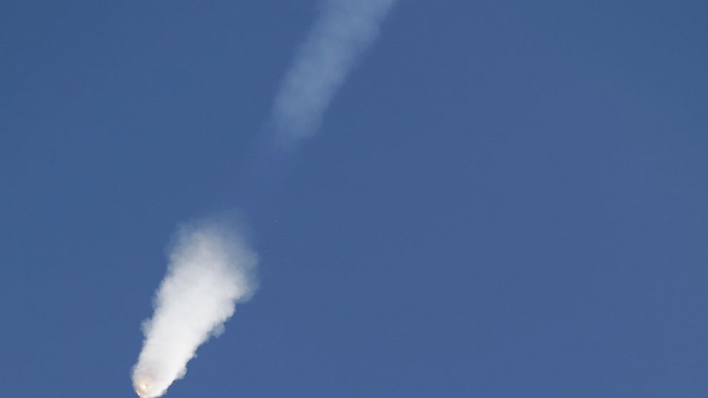 PHOTO: The SpaceX Falcon 9 rocket and Dragon spacecraft breaks apart shortly after liftoff from the Cape Canaveral Air Force Station in Cape Canaveral, Fla., Sunday, June 28, 2015. 