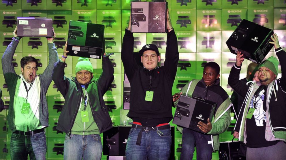 The first fans in the U.S. get their hands on Xbox One at Best Buy in New York on Nov. 22, 2013. 