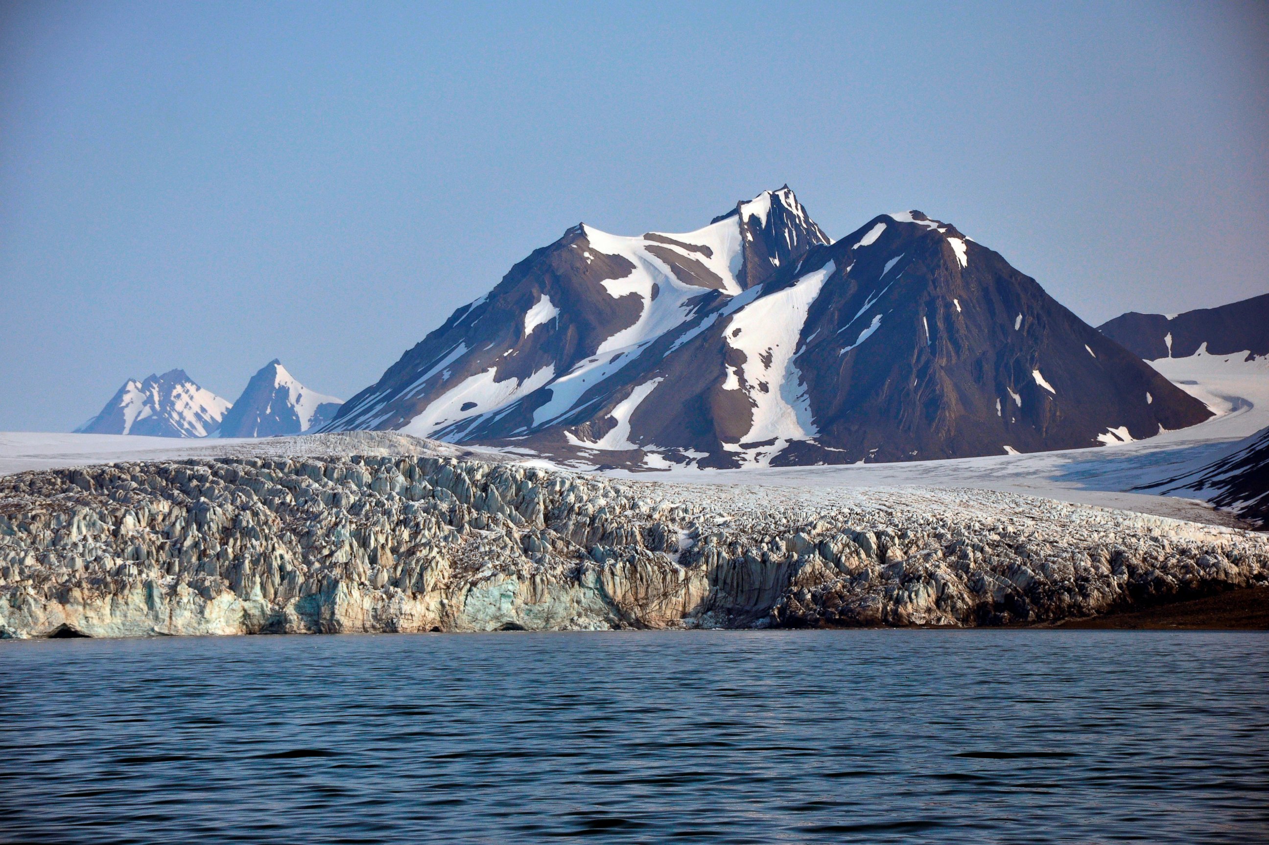 PHOTO: Billefjorden Glacier on the Svalbard Islands, Norway.