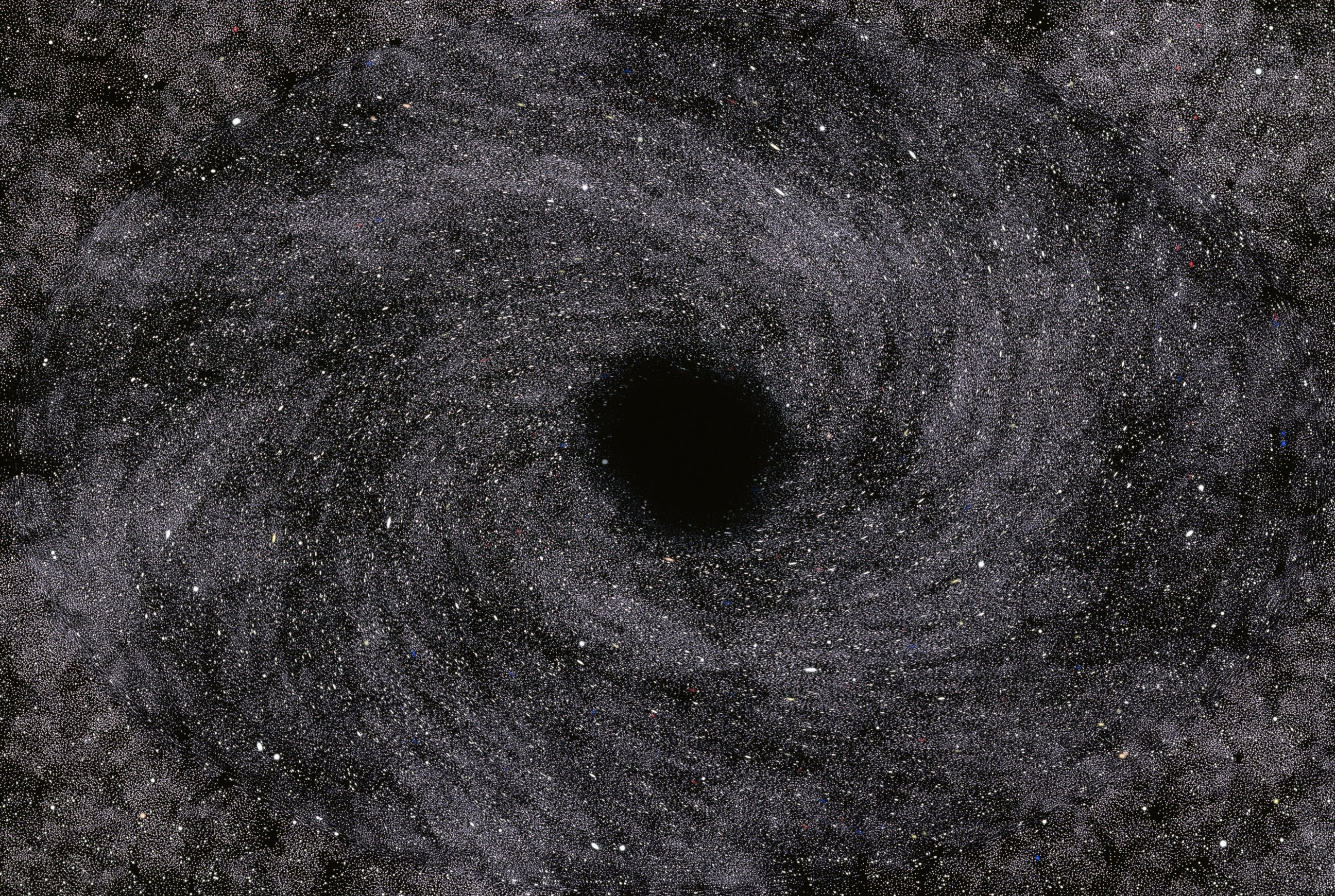 PHOTO: Digital illustration of a black hole.