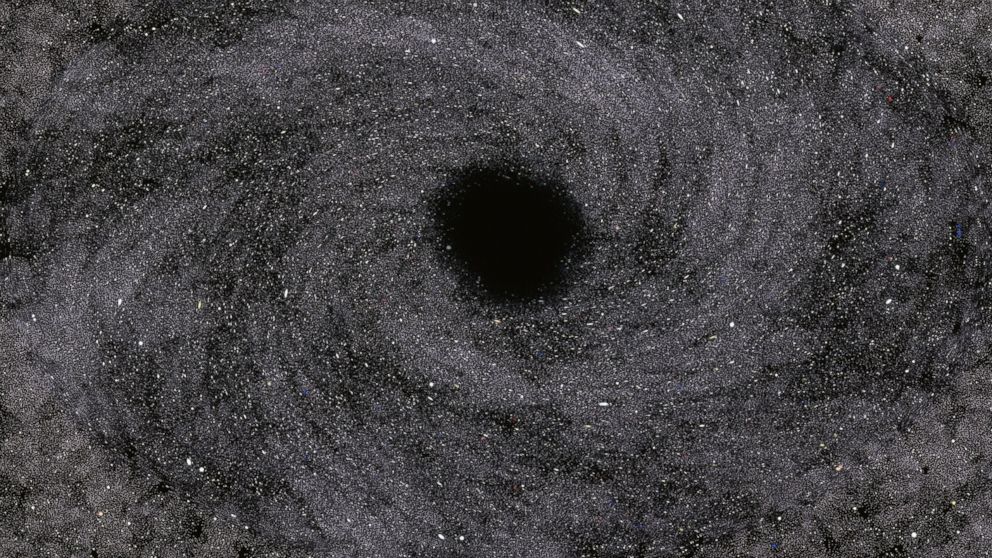 PHOTO: Digital illustration of a black hole.