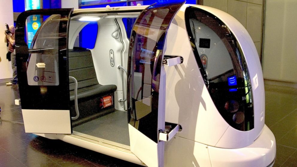 A driverless car called 'The Pod Car' is part of a fleet currently being tested at Heathrow airport on Aug. 11, 2009 in London. 