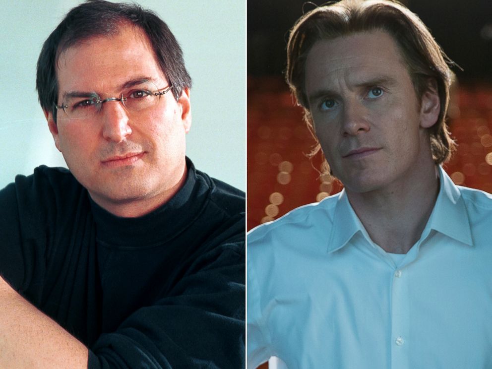 PHOTO: Steve Jobs, left, and Michael Fassbender as Jobs in a scene from "Steve Jobs."