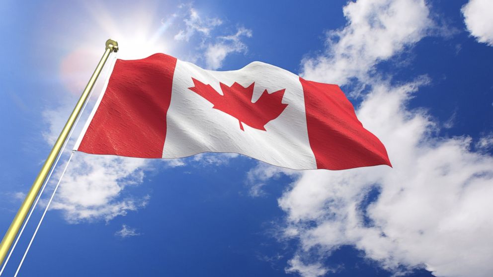 Canada's flag is seen in this stock photo.