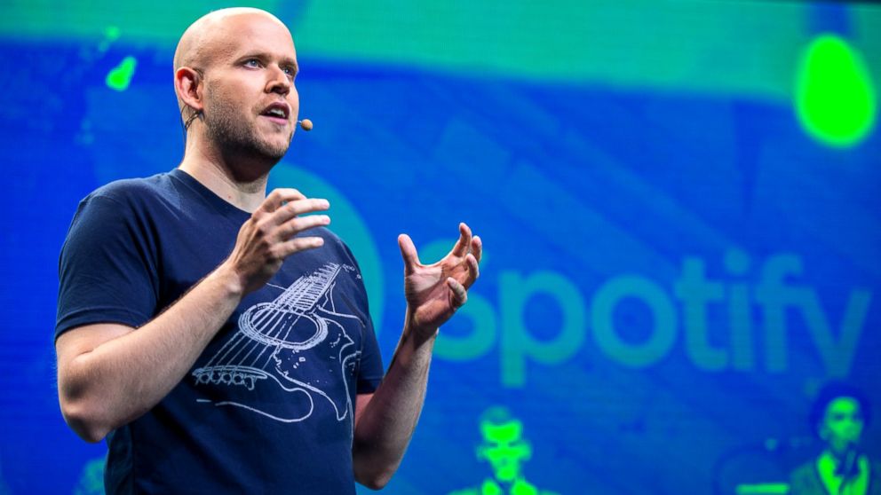 Daniel Ek, CEO and Founder of Spotify, speaks at a media event announcing updates to the music streaming application Spotify, May 20, 2015, in New York.