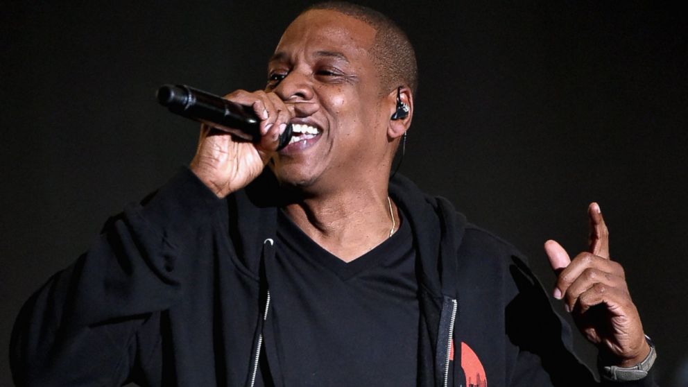 Jay Z is pictured performing in Central Park on Sept. 27, 2014 in New York City.  