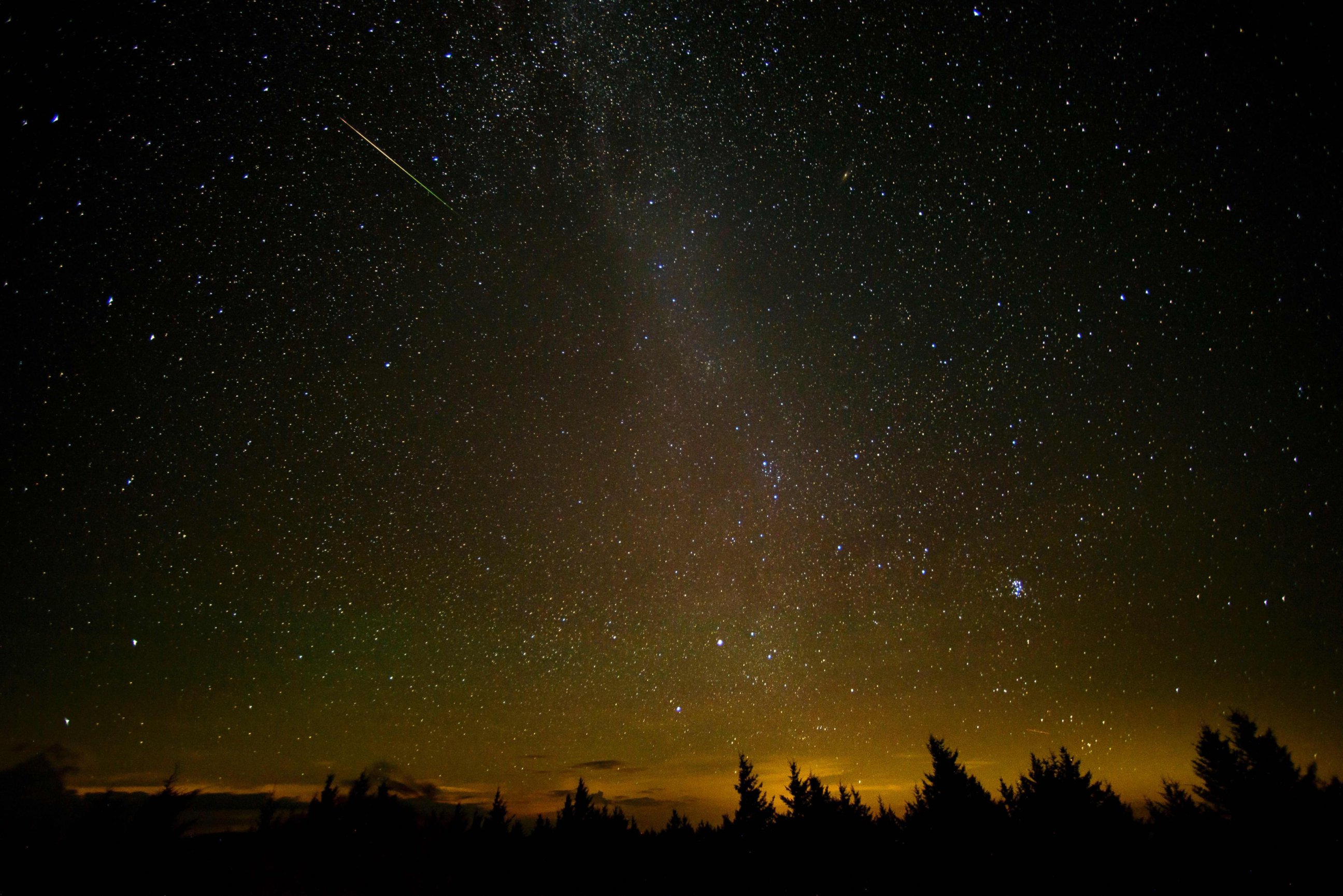 PHOTO: This NASA photo shows  a 30 second exposure meteor as it streaks across the sky during the annual Perseid meteor shower, Aug. 12, 2016, in Spruce Knob, West Virginia.   
