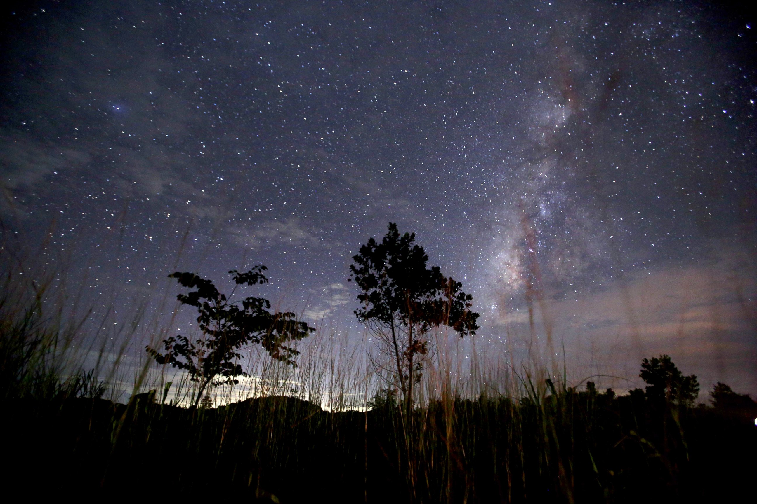 PHOTO: This long-exposure photograph taken, Aug. 12, 2013, shows the Milky Way in the clear night sky near Yangon, Myanmar. 