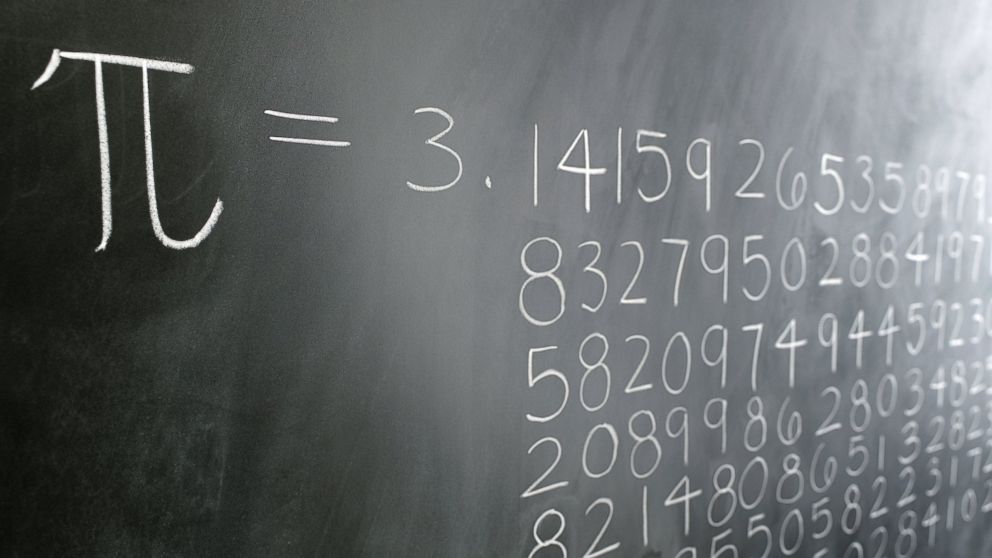 PHOTO: Pi formula is written on blackboard in this undated stock photo.