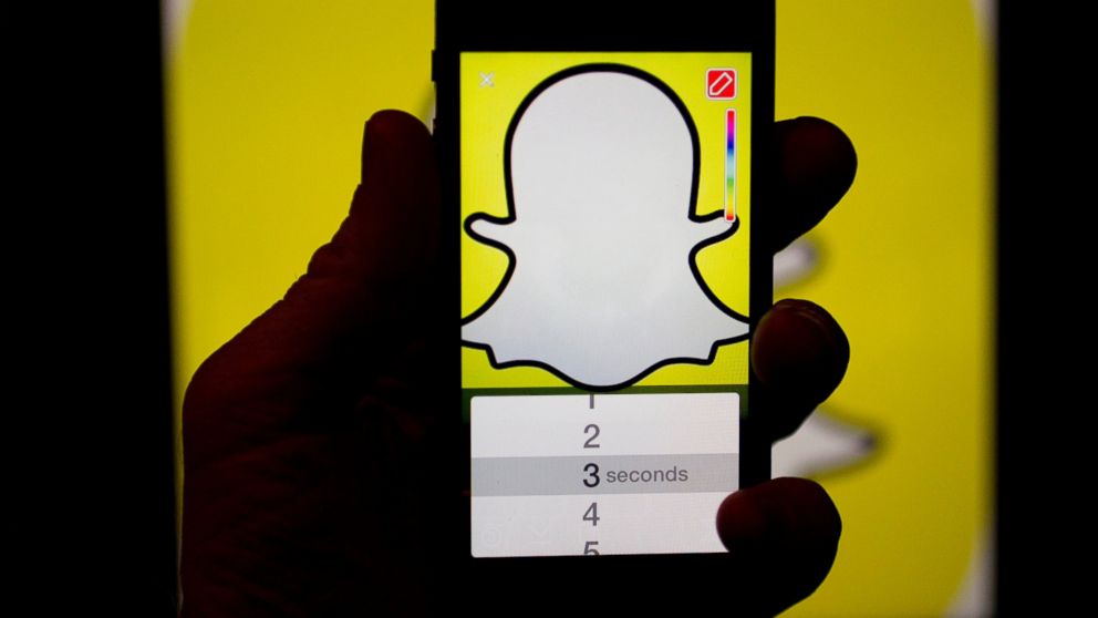 The Snapchat app is displayed for a photograph on an Apple Inc. iPhone 5s in Washington, Feb. 18, 2015. 