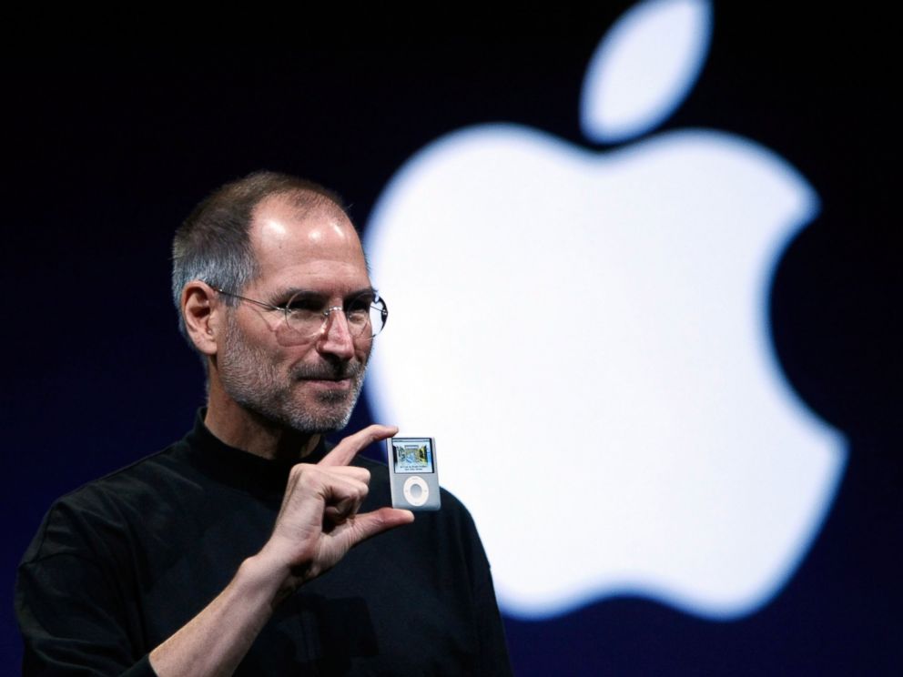 PHOTO: Apple CEO Steve Jobs holds up a new version of the iPod Nano during an Apple Special event in this Sept. 5, 2007, file image.
