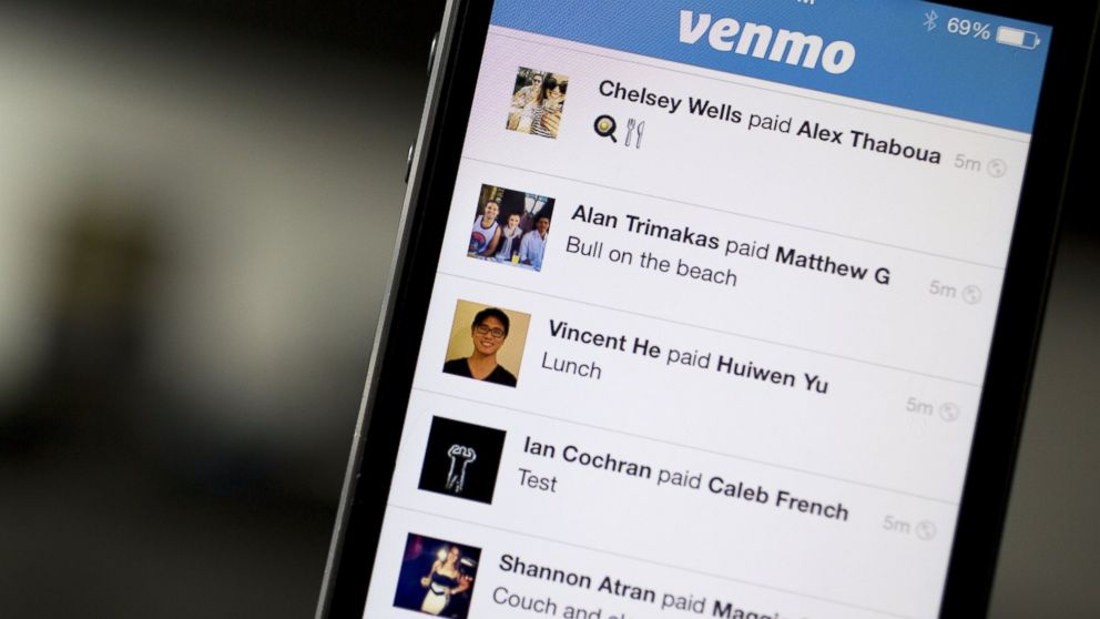 PHOTO: Venmo's app is displayed in Washington, D.C. on Aug. 22, 2014. 