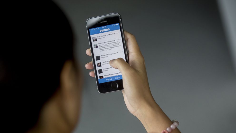 The Venmo app is arranged for a photograph in Washington, in this Aug. 22, 2014 file photo.
