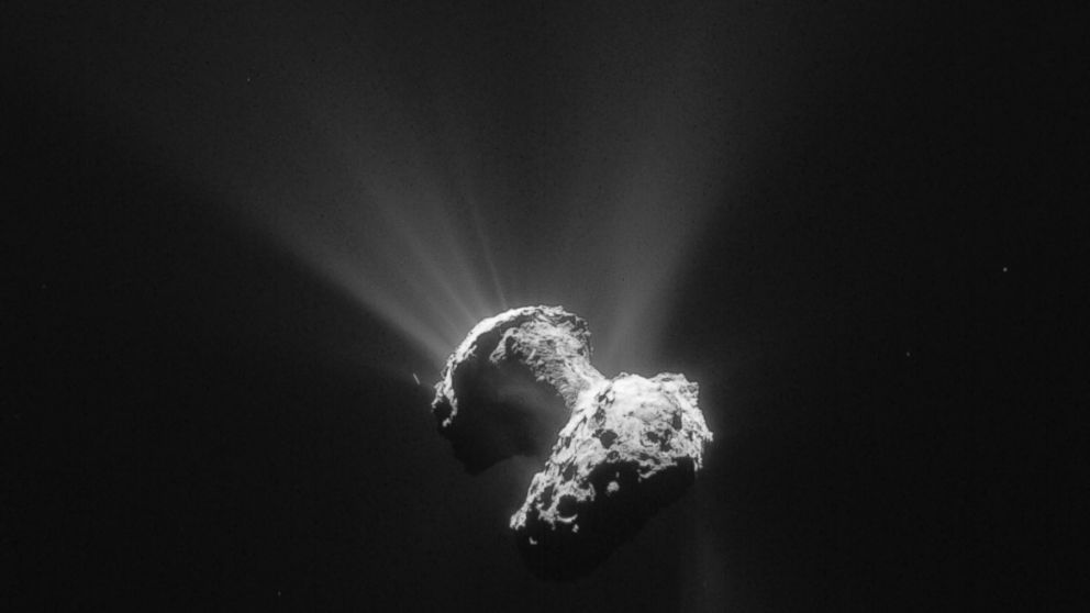 In this undated photo, Rosetta finds oxygen on comet 67P.