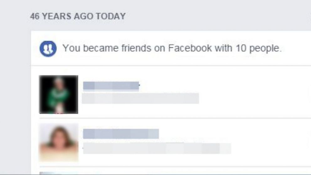 Facebook's "On This Day" feature is claiming some people became friends on the social network 46 years ago.