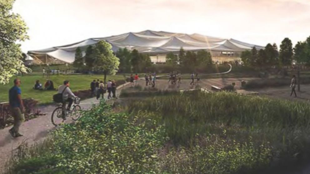 PHOTO: Rendering of the proposed Google campus.