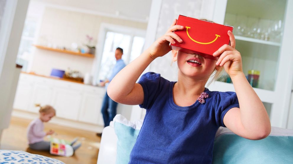 PHOTO: McDonald's in Sweden is offering VR goggles made from Happy Meal boxes.