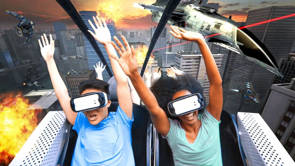 PHOTO:Six Flags Entertainment and Samsung Electronics announce the debut of North America's first Virtual Reality Roller Coaster. 