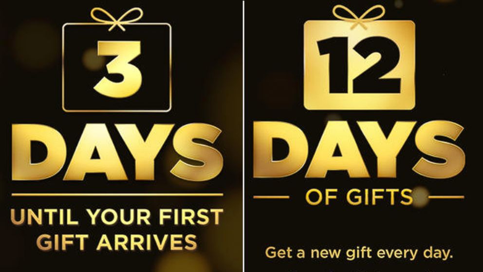 For 12 days Apple will release free apps, songs, movies and more through its "12 Days of Gifts" app. 