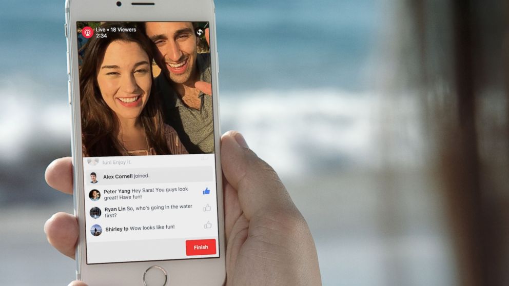 PHOTO:Facebook is testing the ability for users to share live video with their friends. 
