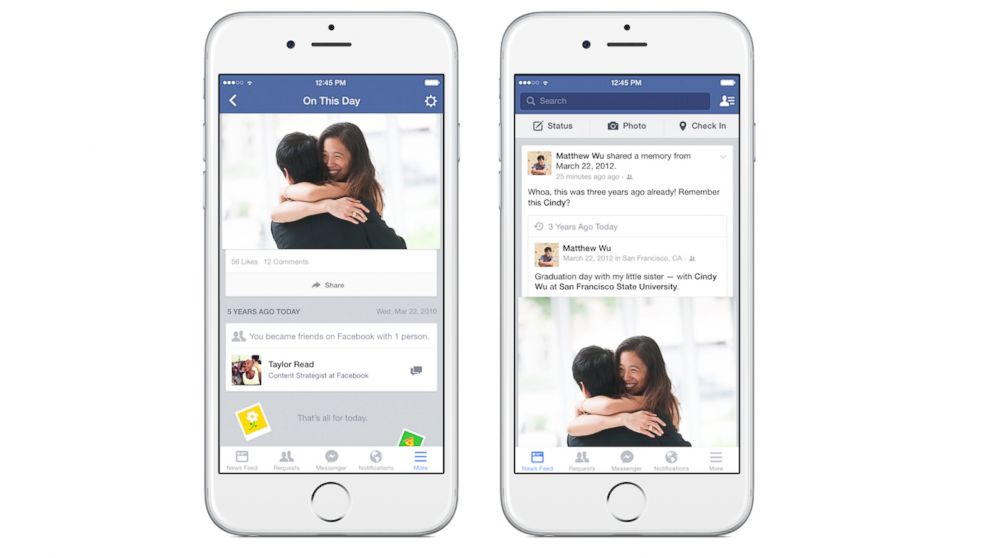 Facebook is launching a new feature allowing users to look back at things they have shared or posts they have been tagged in on a particular day.