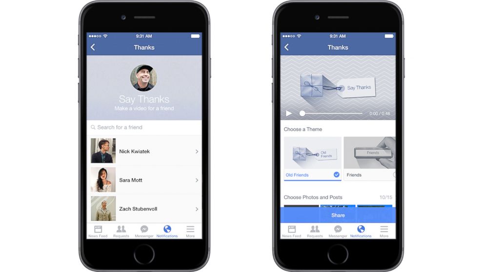 Facebook introduced, "Say Thanks," a service that lets users express gratitude to their friends.