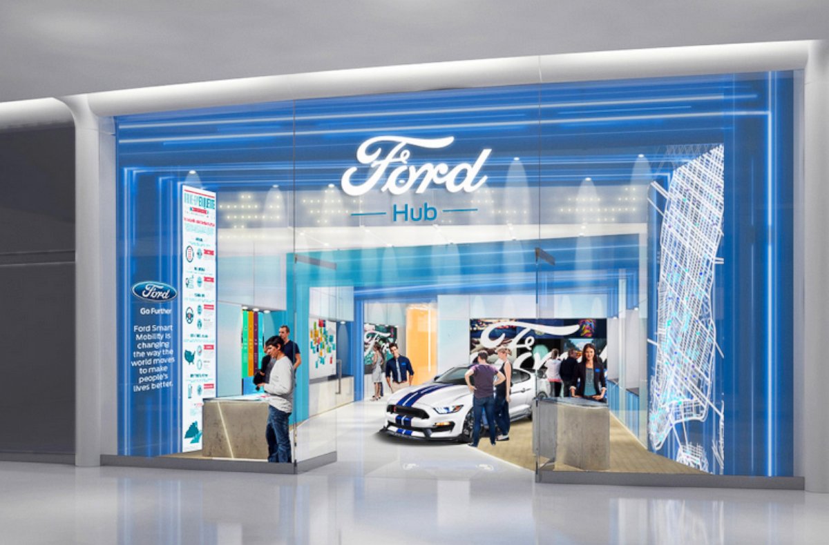 PHOTO: Ford's new "FordHubs" urban storefronts are seen here is seen here in this undated file photo.