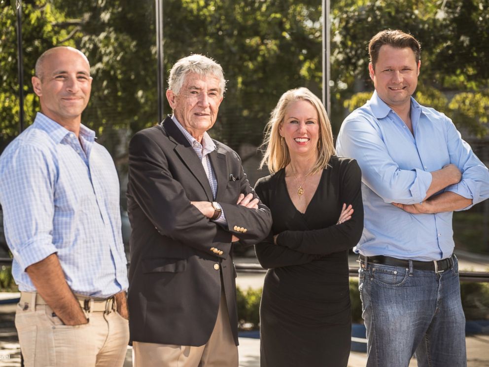 PHOTO: Marco Villa (left) and Patricia Galloway (second from right) were chosen to lead Hyperloop Transportation Technologies. JumpStartFund CEO Dirk Ahlborn (right) helped create the Hyperloop team.