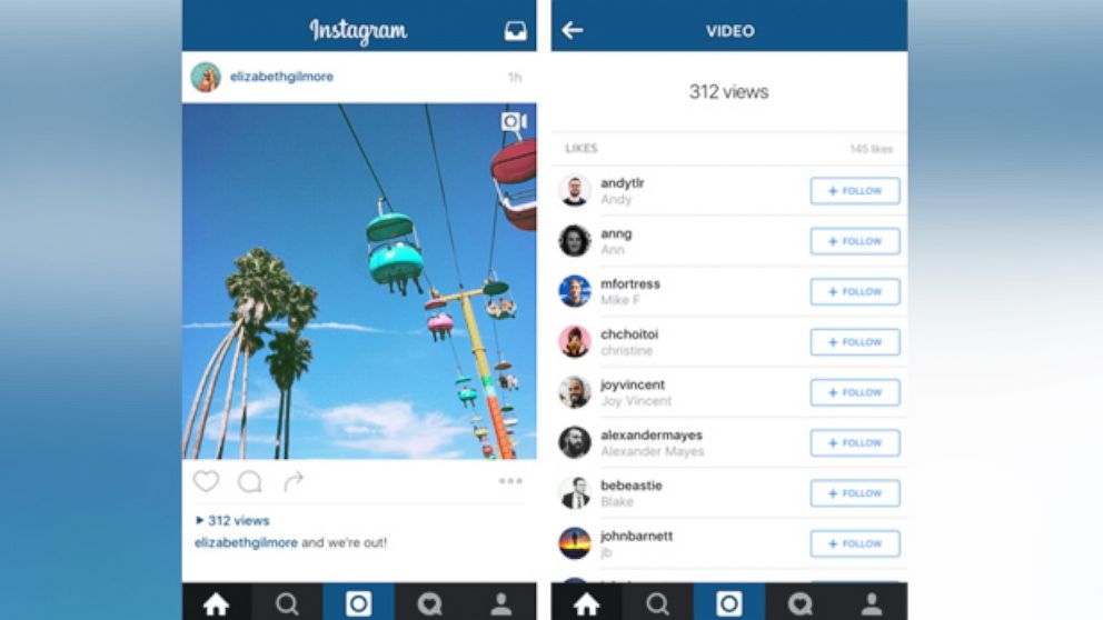 PHOTO: Instagram plans to start counting views on videos.