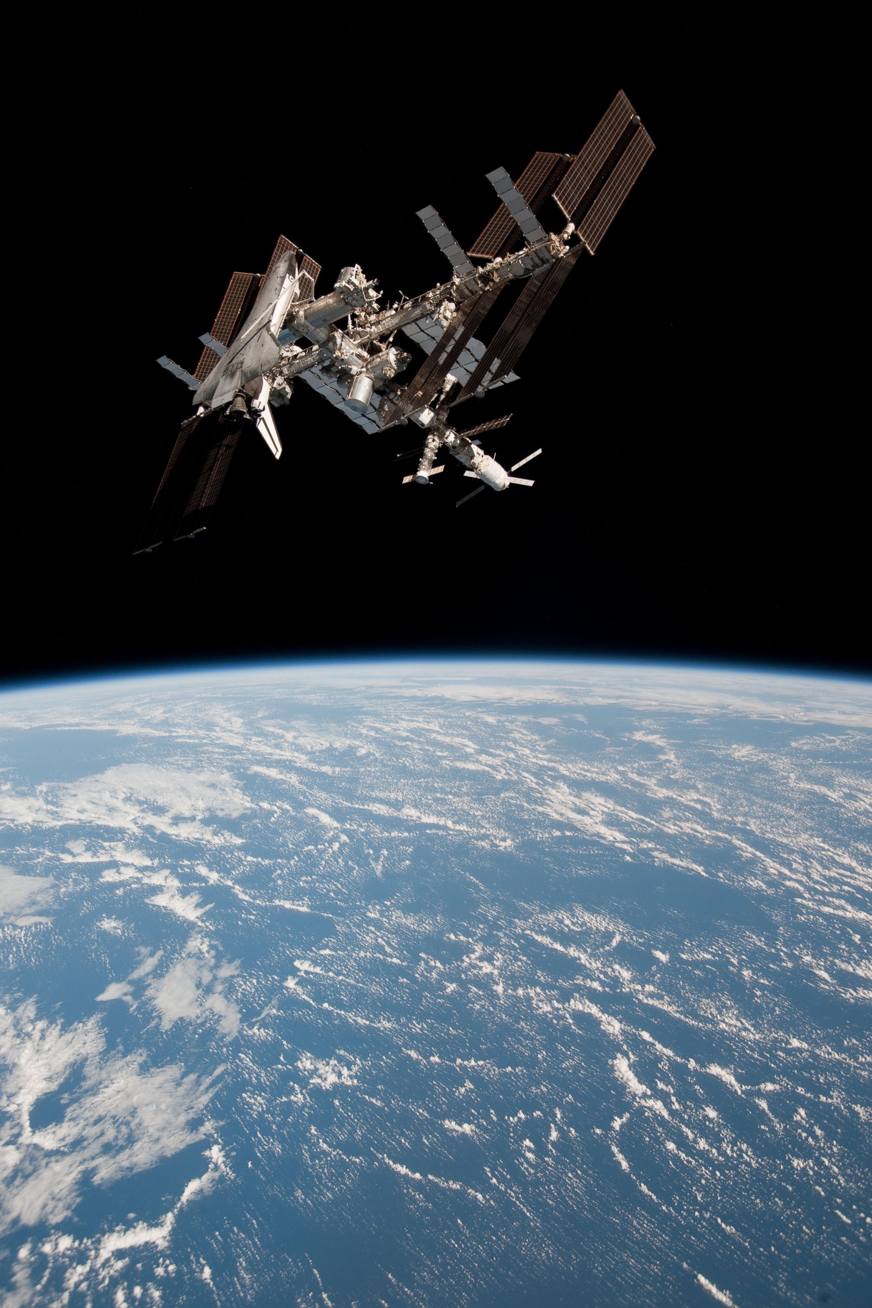 PHOTO: The International Space Station and the docked space shuttle Endeavour, in 2011.  