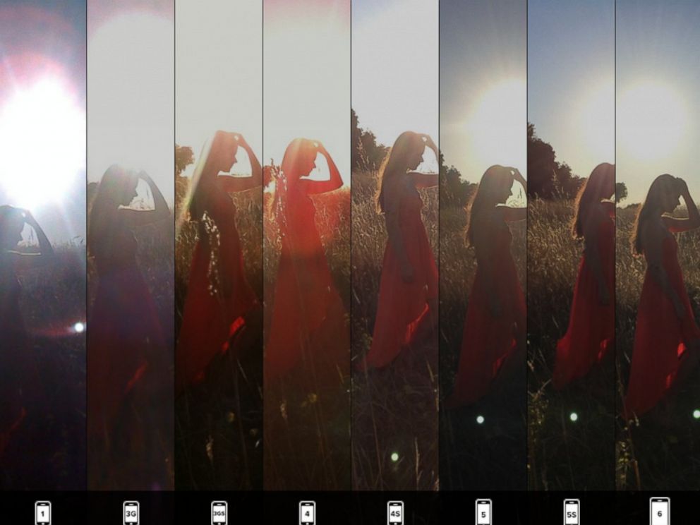 PHOTO: Photographer Lisa Bettany shows the evolution of the iPhone camera.