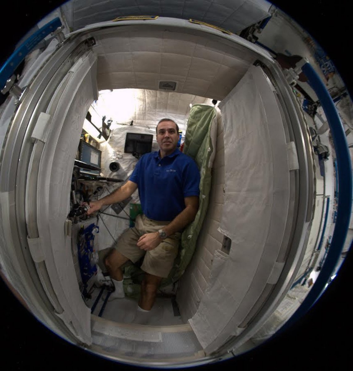 PHOTO: Astronaut Rick Mastracchio, of the United States, posted this photo of his sleeping quarters