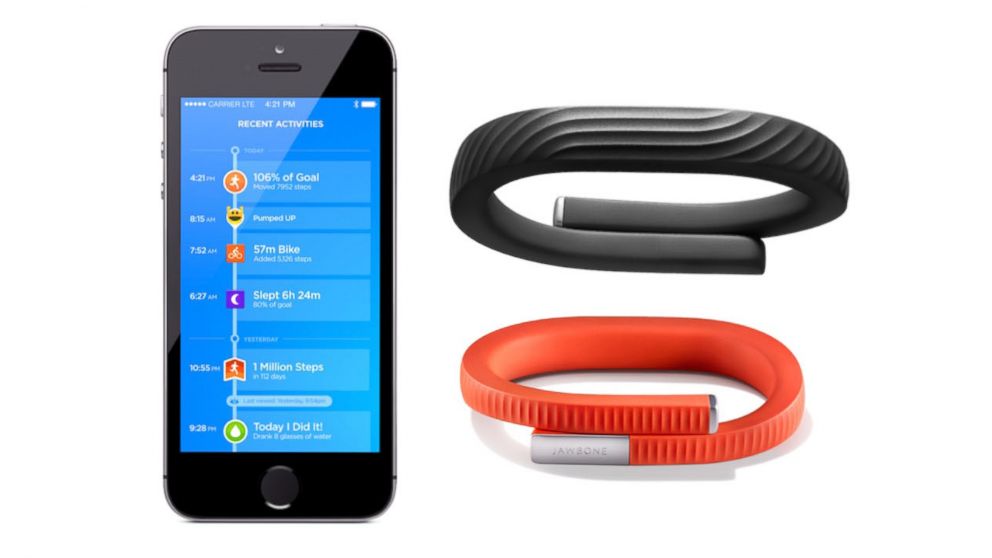 The Jawbone UP24 includes Bluetooth to wireless sync your fitness activity with the iPhone. 