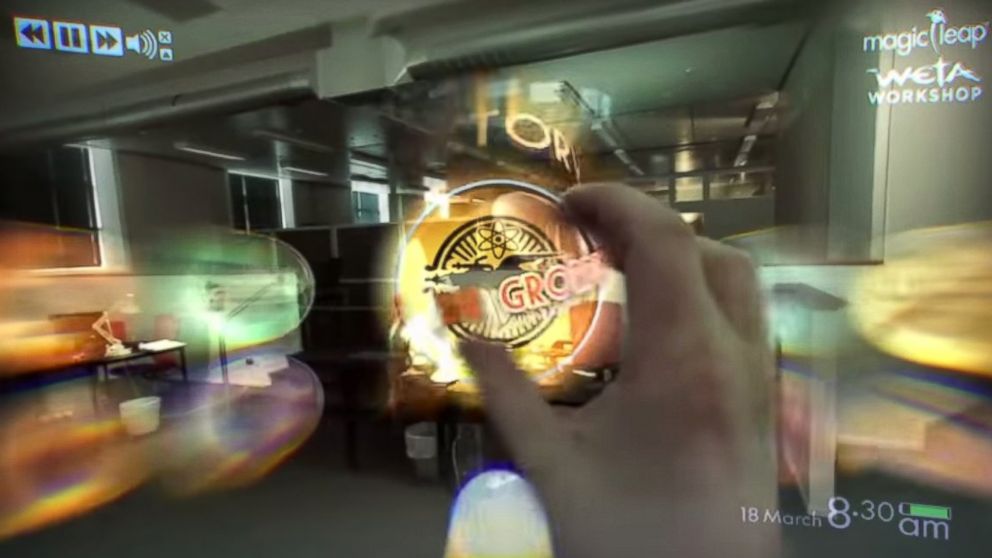 Magic Leap, a company acquired by Google, released a video showing a game they're playing around the office.